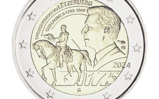 Luxemburg 2 € 2024 Suurherttua Guillaume II 175 vuotta