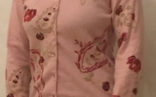 Jackpot vaaleanpunainen villa neuletakki / villatakki M