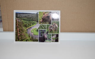 postikortti lomaterveiset karhu susi hirvi