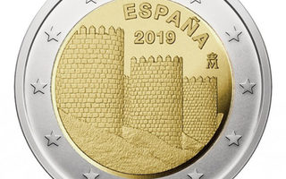 ** ESPANJA 2€ 2019 Avilan muuri pillerissä **