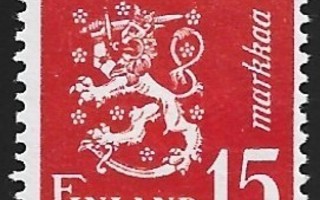 1950 M-30 Leijona 15 mk punainen ** Lape 400 VSP Lm6
