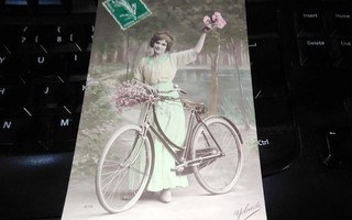 Polkupyörä ja Kaunis Nainen v.1912 PK27 ALE!