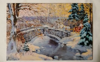 Joulupukki sillalla