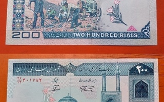 IRAN sileä seteli 200 rials * Traktori