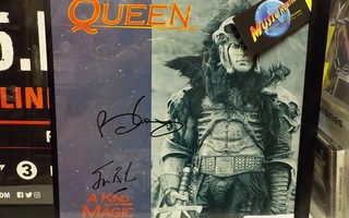 QUEEN - A KIND OF MAGIC LP BRYAN MAY + JIM BEACH SIGNEERAUKS