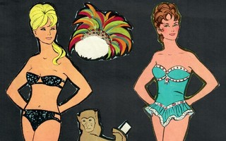 Paperinukke - Kaksi kaunista sirkusartistia - 1970-luvulta