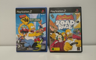 PS2 The Simpsons: Hit & Run ja Road Rage