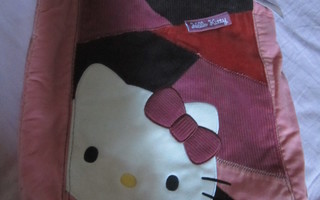 Hello Kitty Samettikassi / Laukku punaisen sävyjä + ruskeaa