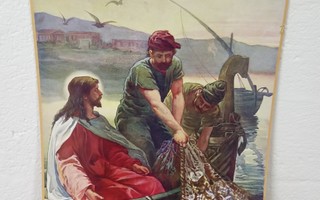 Jeesus ja Pietarin kalansaalis opetustaulu
