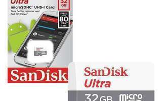 32 GB SanDisk Ultra Micro SDHC Class 10 80MB/S