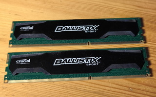 8 GB (2x4GB) DDR3 1600 MHz Crucial Ballistix Sport 9-9-9-24