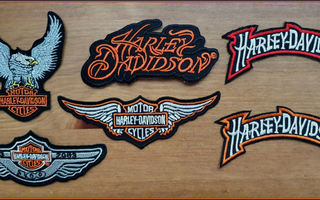 6 kpl eril. - Harley-Davidson kangasmerkki setti