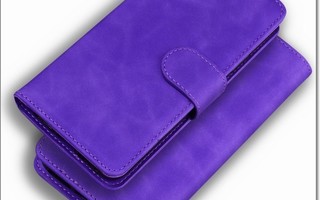 iPhone 12 Mini - Violetti kunnon lompakko-suojakuori #26291