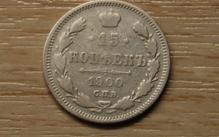 Hopea, 15 kopeekkaa,Venäjä 1900