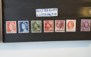 Australialaisia ja uusiseelantilaisia postimerkkejä erä