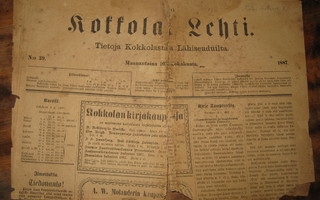 Sanomalehti  Kokkolan Lehti  1010.1887