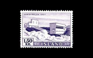 Islanti 306 ** Kraftverk och vattenfall 1,50 kr (1956)