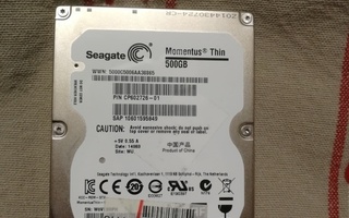 Seagate kovalevy 500GB,kannettavaan tietokoneeseen.