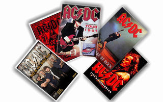 AC/DC -- juliste setti A4 x 5 (mm. UPEA lahja !!!) #2 acdc