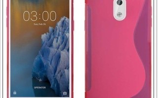 Nokia 3 - Pinkki geeli-suojakuori & suojakalvo #23416