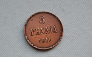 5 penniä 1911