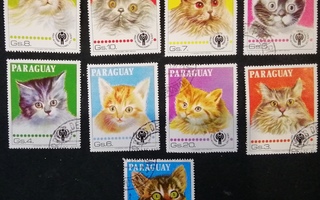 Paraguay Kissa merkit 9kpl