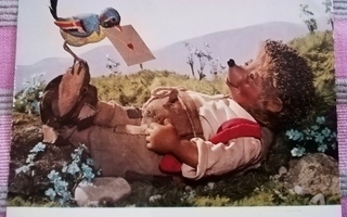 Siili saa kirjeen linnulta, kortti v. 1968