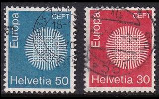 Sveitsi 923-4 o Europa (1970)