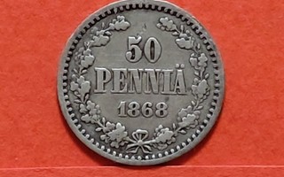 50 penniä 1868. (KD19),