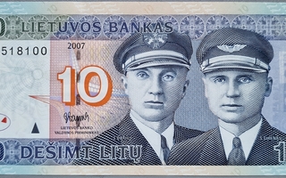 Liettua Lithuania 10 Litu 2007 P-68 UNC