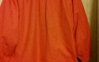 VUOKKO kaunis jakku./tunika. Kirkas oranssinpunainen. k XS