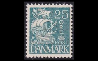 Tanska 204_I ** Laiva rasteritausta 25 öre (1933)