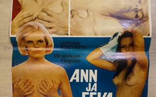 Elokuvajuliste ANN JA EEVA - EROOTTISET (1972) 60x40 cm