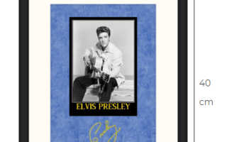 Uusi Elvis Presley taidetaulu kehystetty