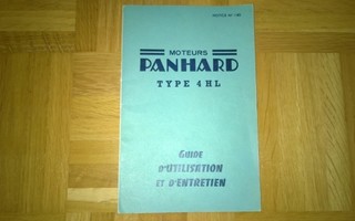 Käyttöohjekirja Panhard 4HL, 1956