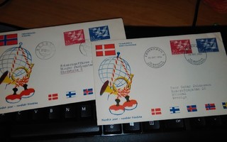 Pohjola Norja / Tanska lippukuoret PK450/9