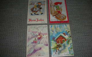 vanhoja joulukortteja 40-50-luku