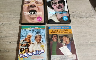 Pulttibois DVD 1 & 2, Velipuolikuu ja Rampe ja Naukkis DVD:t