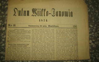 Sanomalehti: Oulun Wiikko-Sanomia 21.3.1874