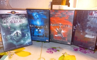 4 kpl Amityville Dvd elokuvia pakettina ( SIS POSTIKULU  )