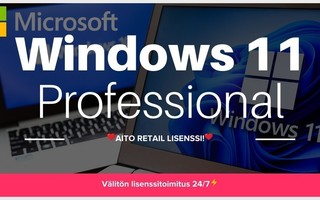 Windows 11 Pro lisenssi: 32/64 bit ja kaikki kielet