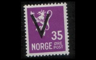 Norja 249y ** V-merkki 35 öre ei vesileimaa (1941)