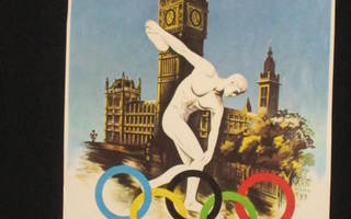 Viisi vanhaa olympialaisten painokuvaa