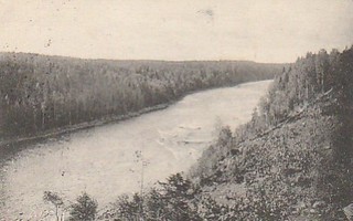 Postikortti, OULU, Oulun joki,  v 1907