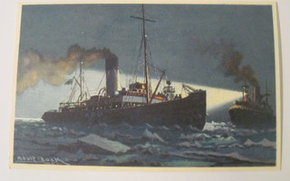 VANHA Postikortti Laiva Jäänmurtaja Apu 1900-luku