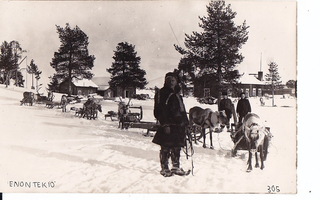 VANHA Valokuva Lappi Enontekiö 1920-l Postikorttikoko