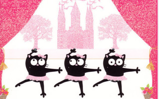 Kolme kissaa tanssii balettia (taittokortti)