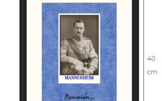 Uusi Mannerheim taidetaulu kehystetty