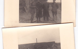 2 VANHAA Valokuvaa Natsi Saksan Suomen Lehtäjät n. 6 x 9 cm