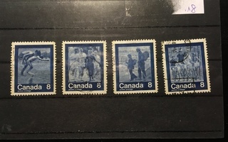 Postimerkkejä Kanada Montreal 1976 Mi 551 – 554